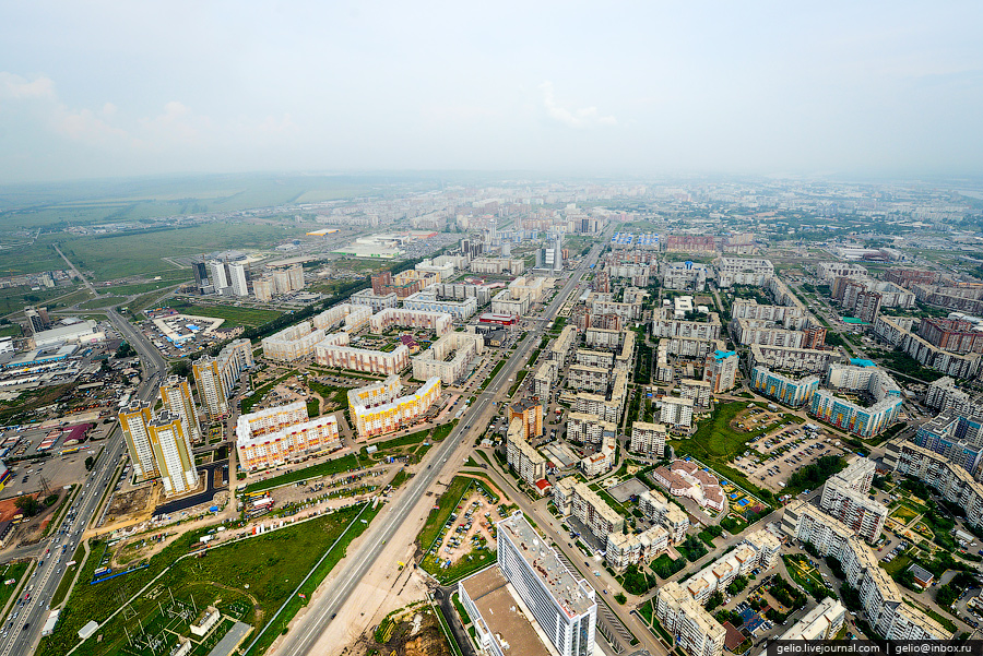 Красноярск с вертолета