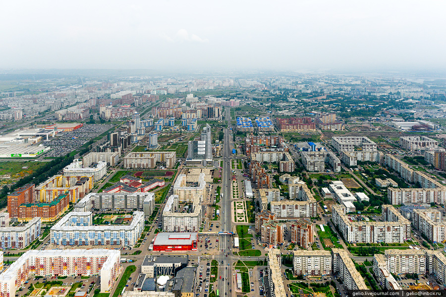 Красноярск с вертолета