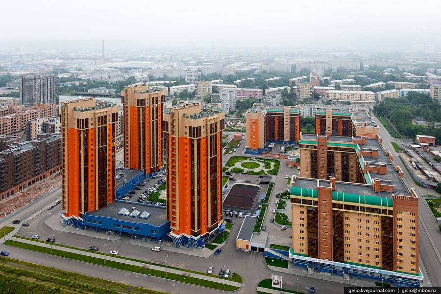 Красноярск с вертолета