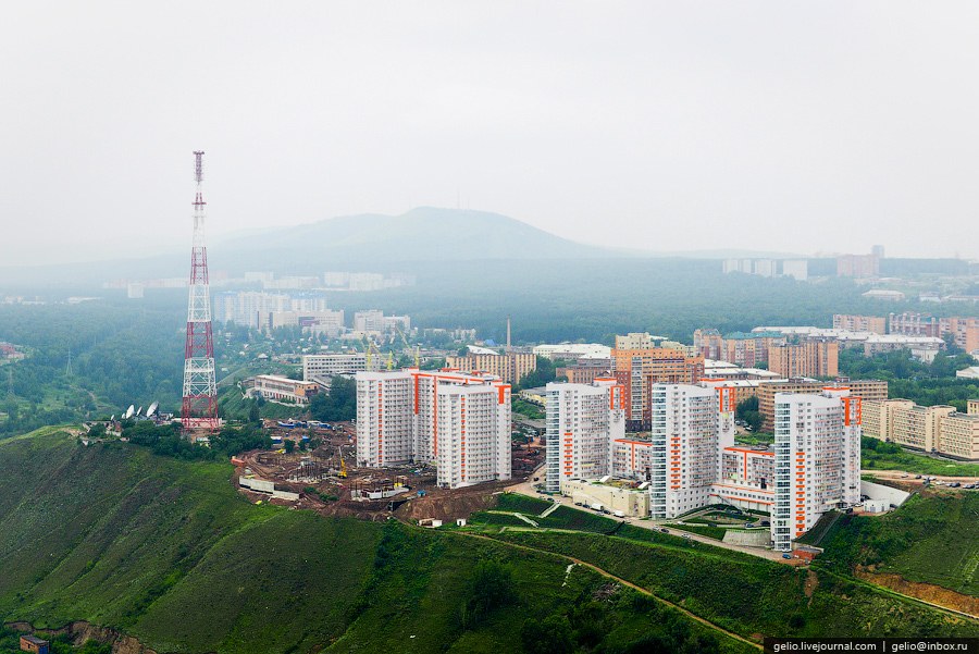 Красноярск с вертолета