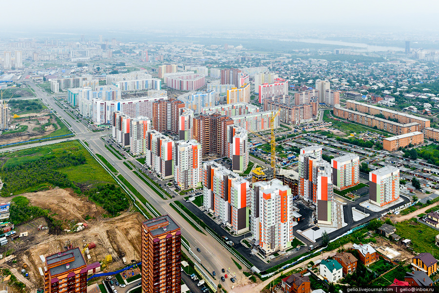 Красноярск с вертолета