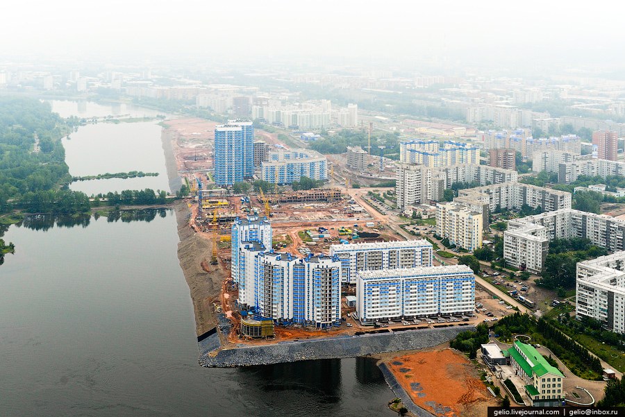 Красноярск с вертолета