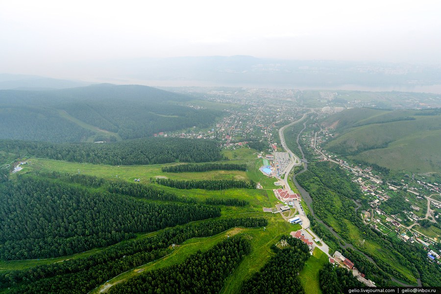 Красноярск с вертолета