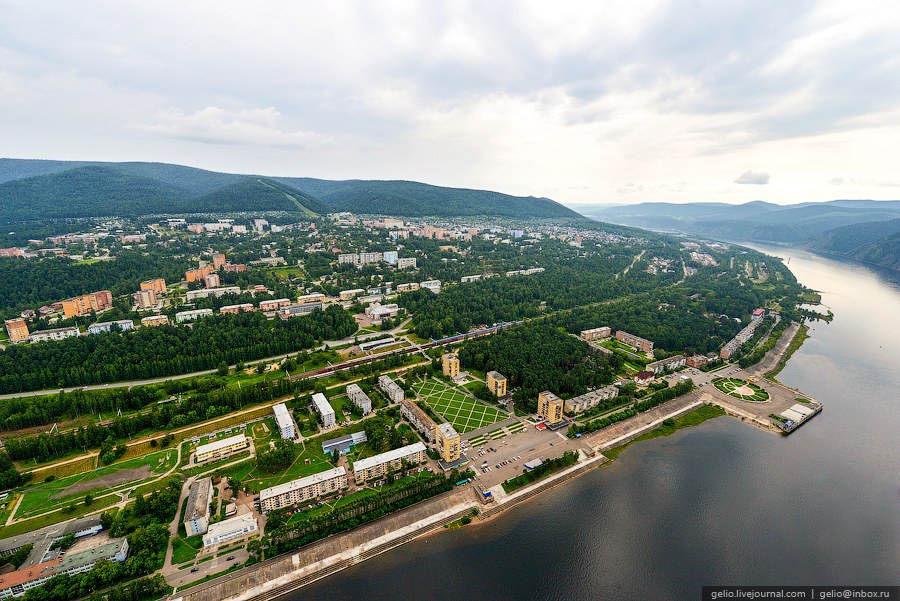 Красноярск с вертолета