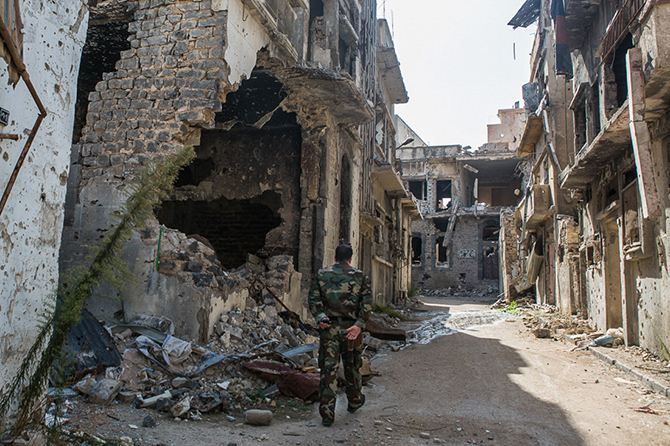 Прогулка по одному из самых разрушенных сирийских городов