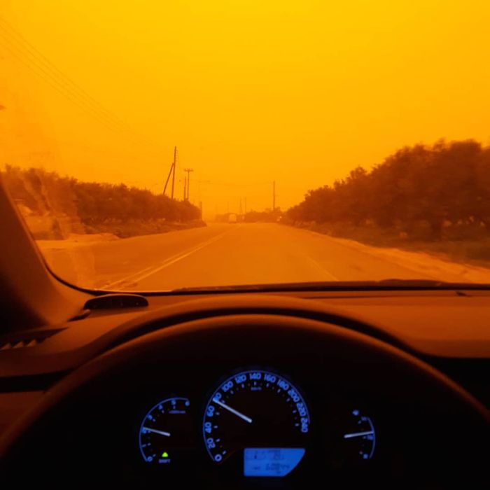 Африканская пыль на острове Крит