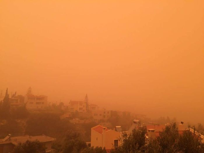 Африканская пыль на острове Крит