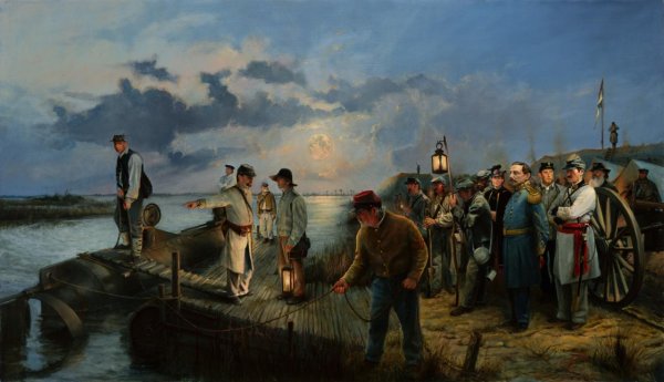 Первая в мире подводная лодка, успешно примененная в бою