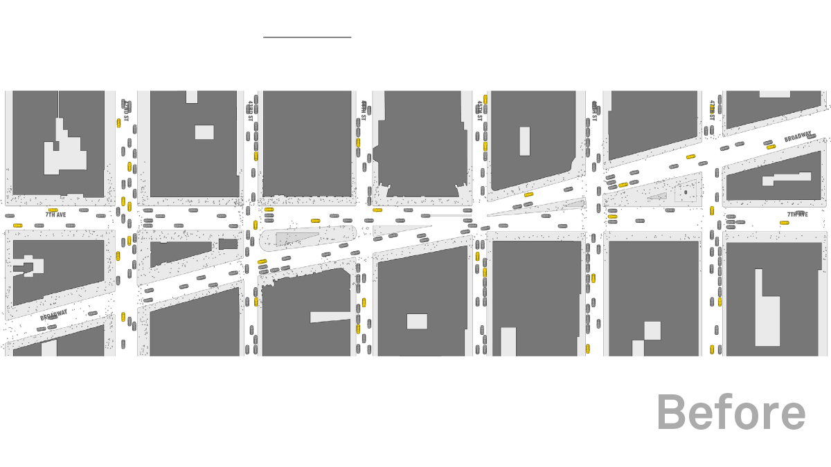 На Таймс-Сквер открыли новую пешеходную зону
