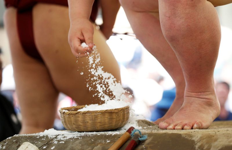 На весеннем фестивале сумо выступили сильнейшие борцы