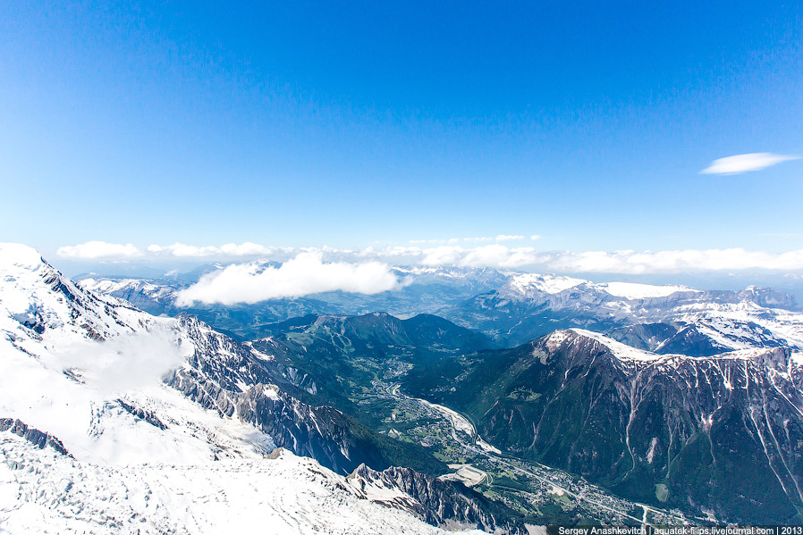 Горная вершина Aiguille Du Midi во Франции