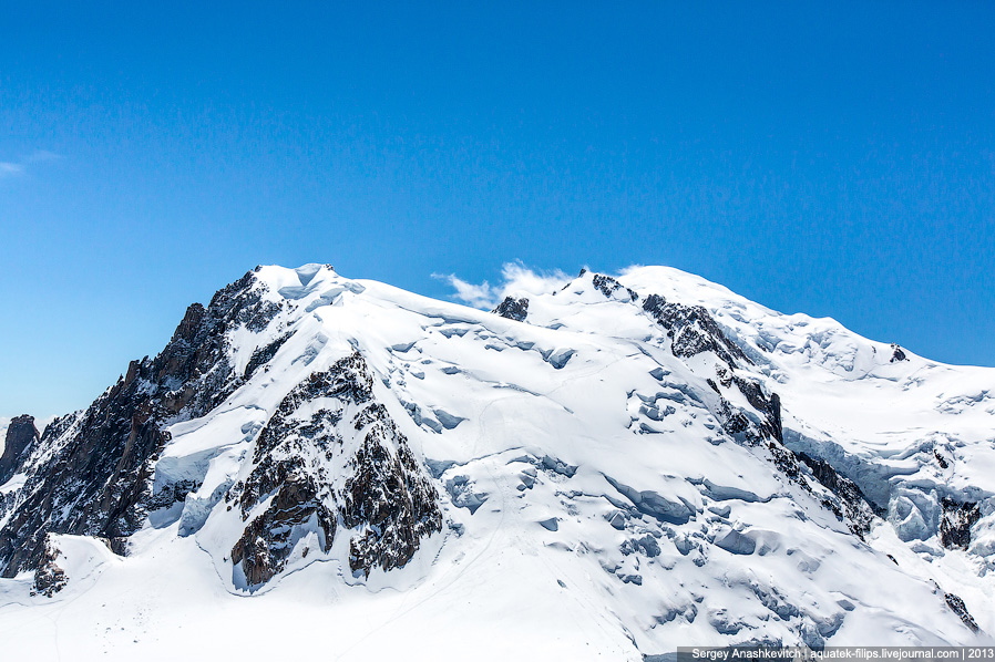 Горная вершина Aiguille Du Midi во Франции