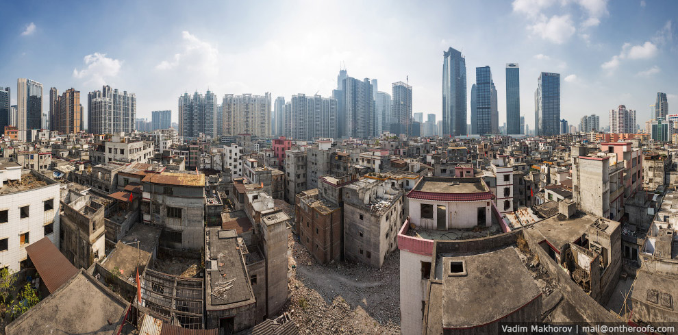 Крыши и трущобы Гуанчжоу