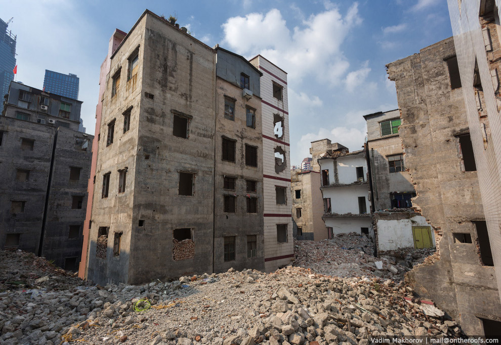 Крыши и трущобы Гуанчжоу