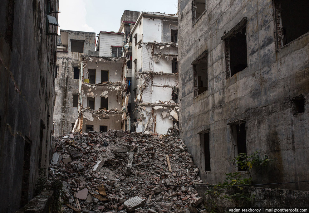 Крыши и трущобы Гуанчжоу