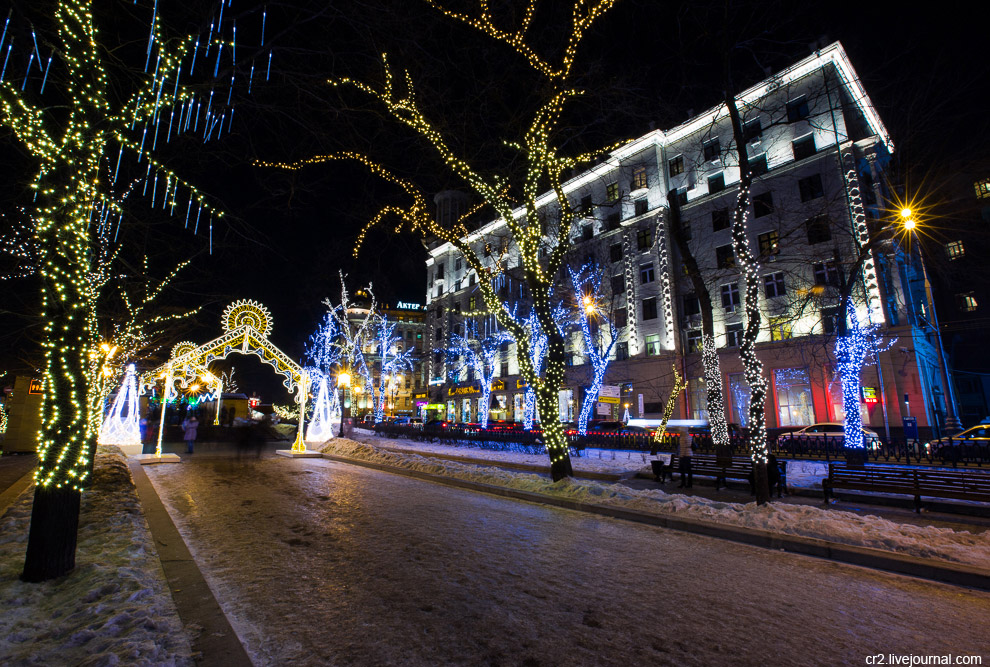 Новогодняя иллюминация в Москве