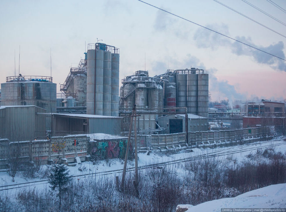Закат из кабины электропоезда