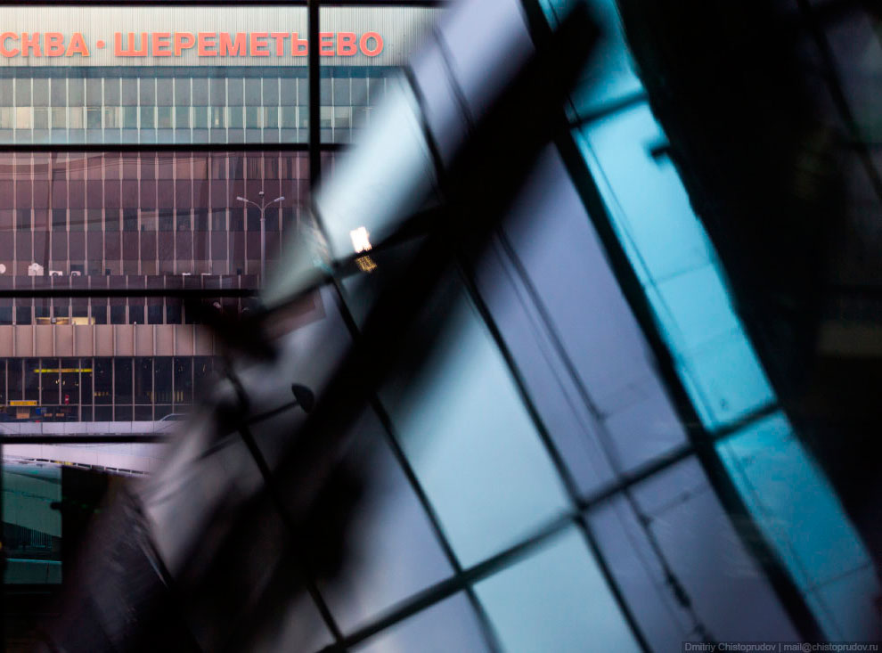 Закат из кабины электропоезда