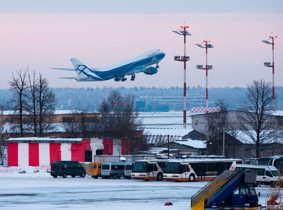 Закат из кабины электропоезда