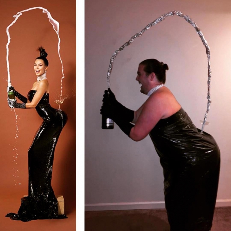 Смешная страница в Instagram, где мужчины пародируют типичные женские фотографии