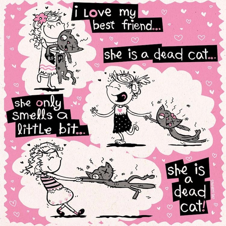 Заботливый папа превращает милые глупости, которые говорит его дочь, в очаровательные рисунки