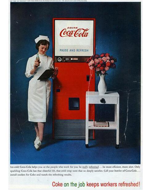 Винтажная реклама Coca-Cola с медсестрами (11 фото) Винтажная реклама Coca-Cola с медсестрами (11 фото)