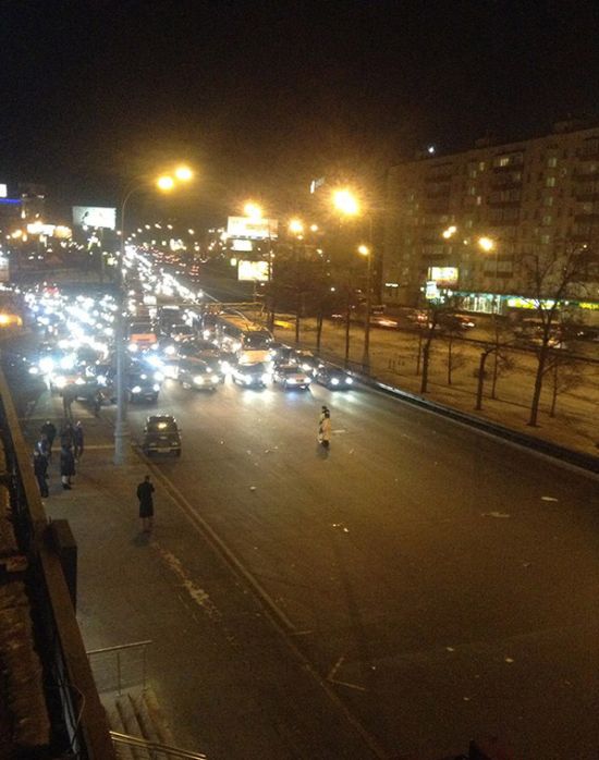 Авария в Москве из-за молодого водителя (5 фото)