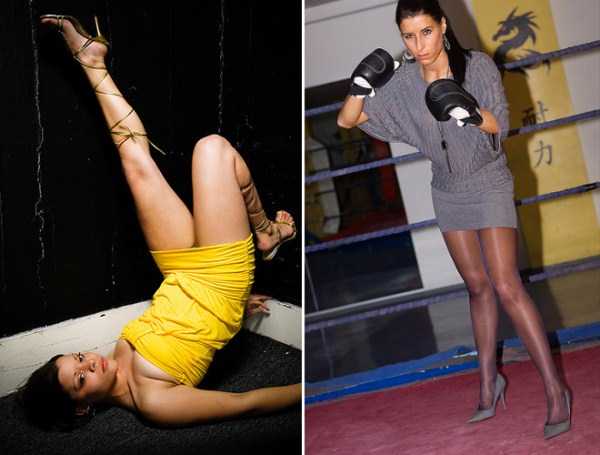 Девушки позируют в странных позах