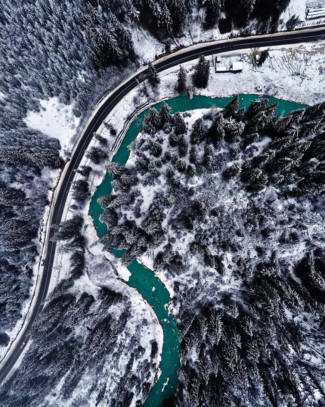 Живописные Карпаты с высоты