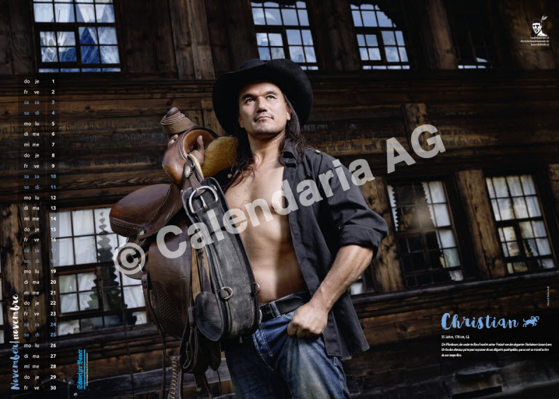 Швейцарские фермеры в календаре «Schweizer Bauernkalender Boys 2018»