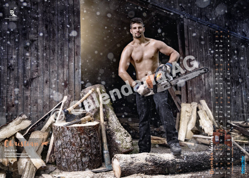 Швейцарские фермеры в календаре «Schweizer Bauernkalender Boys 2018»