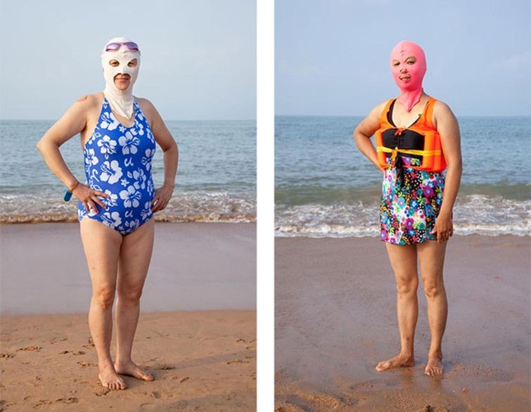 Лицокини — психоделичные китайские купальники, прикрывающие женщин с головой