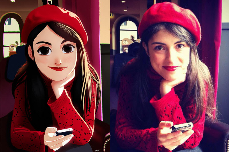 Художник превращает случайных людей в мультяшек