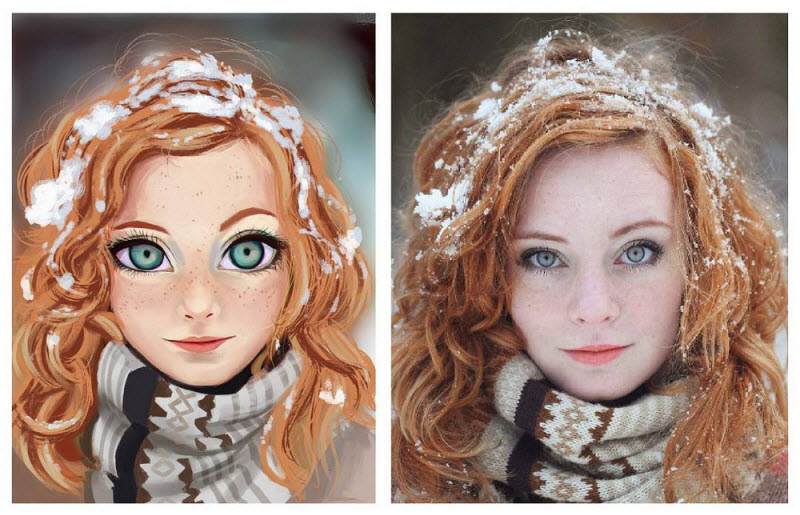 Художник превращает случайных людей в мультяшек