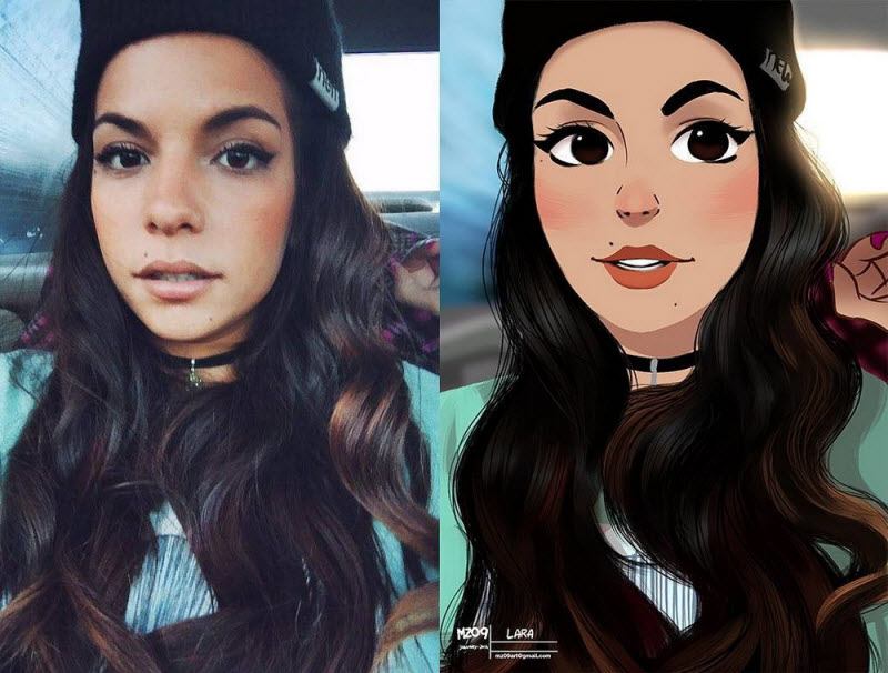 Художник превращает случайных людей в мультяшек