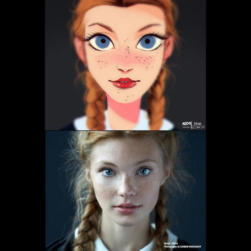 Художник превращает случайных людей в мультяшек