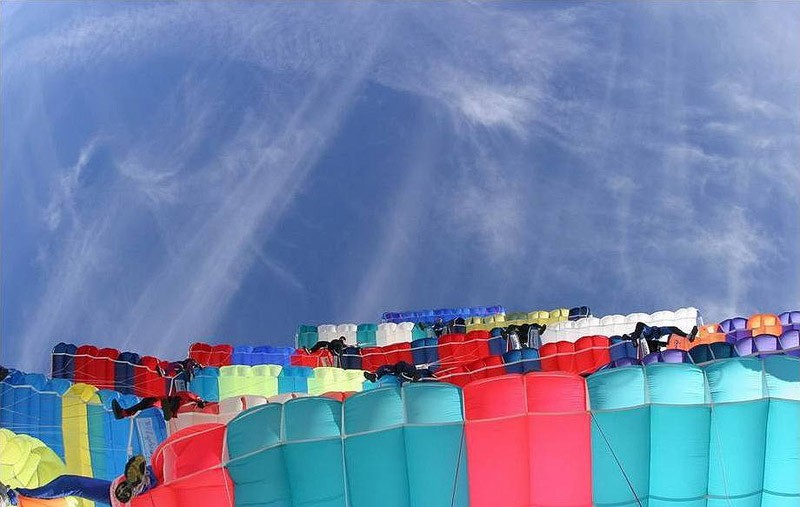 Впечатляющие фигуры парашютного спорта