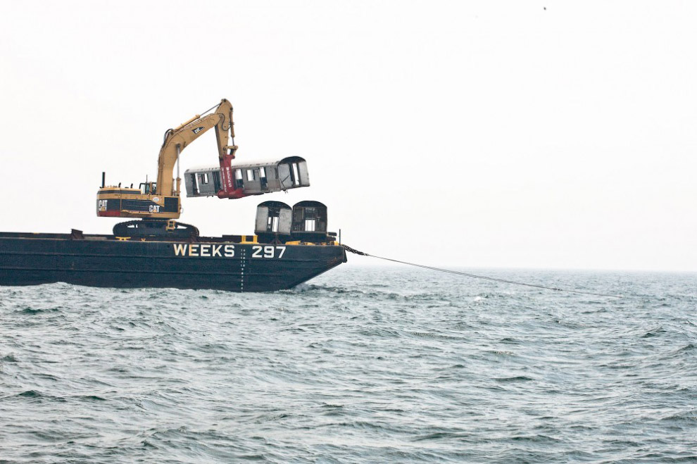 Искусственные рифы или как умирают вагоны нью-йоркского метро