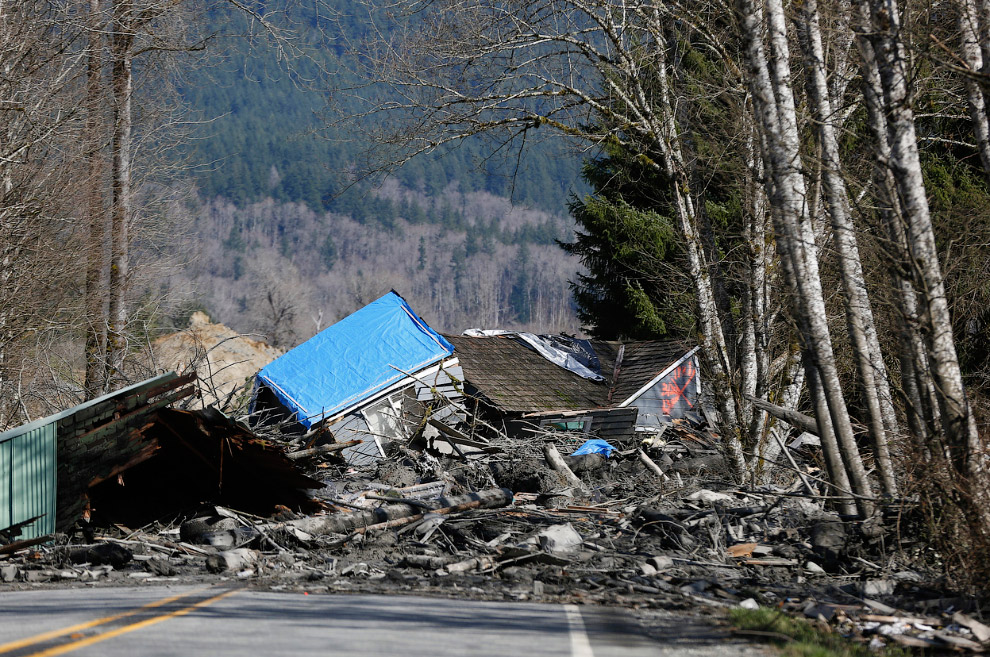 Оползень в США