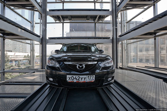 Как работает многоэтажный автоматизированный паркинг в Москве