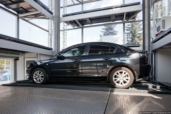 Как работает многоэтажный автоматизированный паркинг в Москве