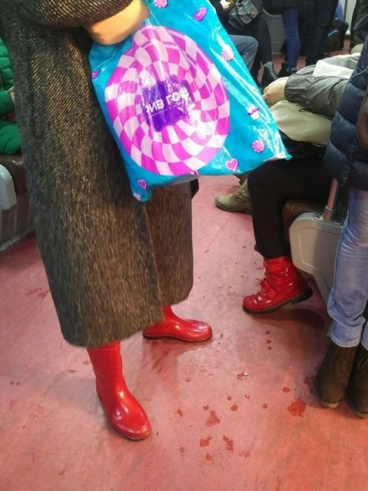 Модные пассажиры нашего метро