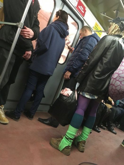 Модные пассажиры нашего метро