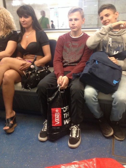 Модные пассажиры нашего метро