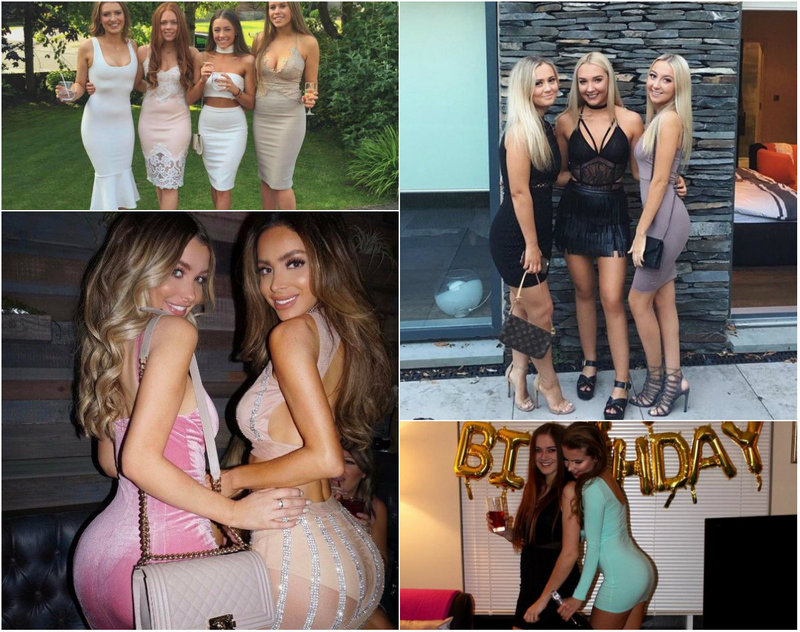 Девушки в обтягивающих платьях