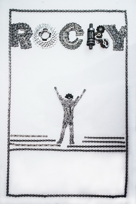 Картины из велосипедных запчастей (16 фото)