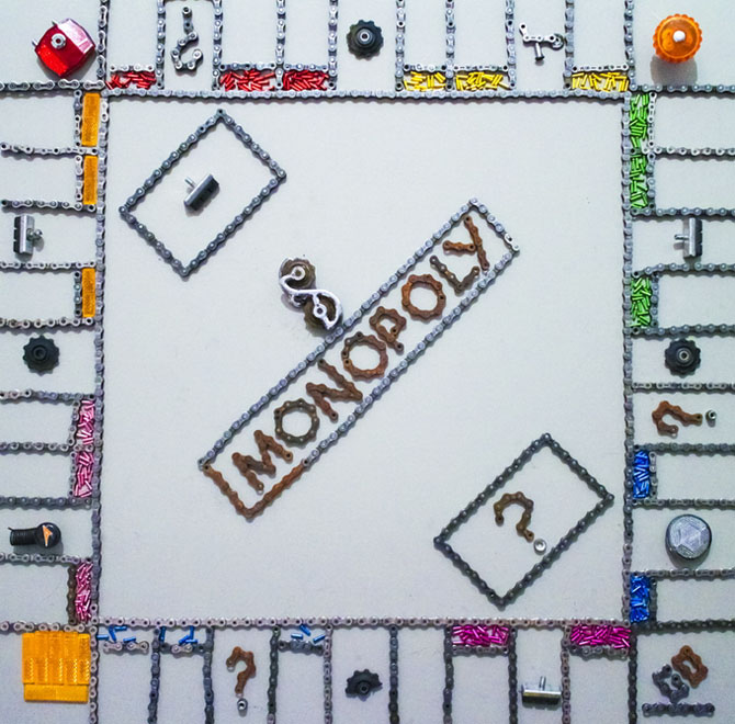 Картины из велосипедных запчастей (16 фото)