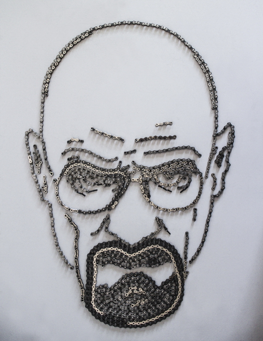 Картины из велосипедных запчастей (16 фото)