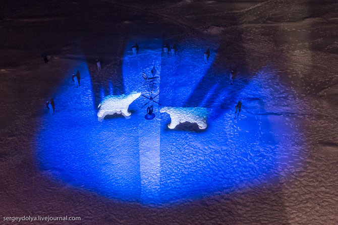 Как прошла эстафета Олимпийского огня на Северном полюсе Как прошла эстафета Олимпийского огня на Северном полюсе