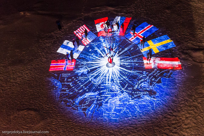 Как прошла эстафета Олимпийского огня на Северном полюсе Как прошла эстафета Олимпийского огня на Северном полюсе